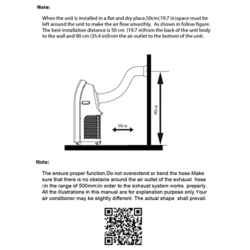 Shinco 8,000 BTU Portable Air Conditioner, Home AC Unit with Builtin
