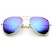 zeroUV - Premium Flash Mirror Lens Aviator Sunglasses (Nickel Plated Metal Frame)