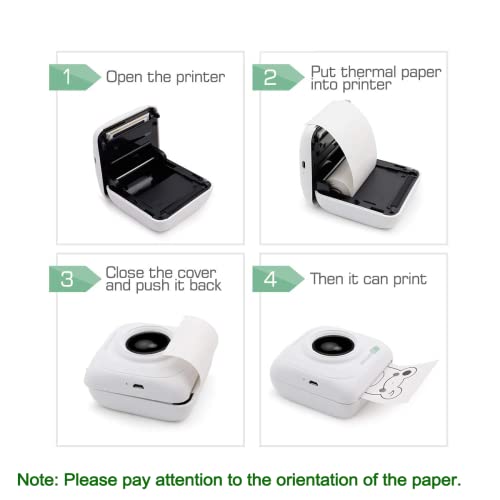 Fimax 6 Roll Peripage Mini Printer Photo Paper, 30 * 57mm Thermal Paper