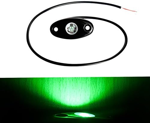 LED Rock Light Kits green Lights for for Trucks, Jeeps, SUV, ATV - Offroad, Crawling, Climbing Waterproof, SoundSync, Bluetooth App Controls Lamp Waterproof (green)