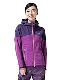 Makino Women's Soft-Shell Jacket Hoodie Zip Fleece Windproof Coat 2513-2