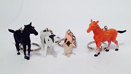 1 of Assorted Colored Farm Animals Keychain