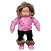The Queen's Treasures 15 Inch Baby Doll Clothes , Set of Two Complete Pink & Blue Winter Outerwear Clothes. Two 6 Piece Outdoor Ski Outfits, Compatible with American Girl's Bitty Baby Twins