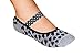 Lupo Women's Black White Yoga Ballet House No Show Grip Sock, Medium Hearts