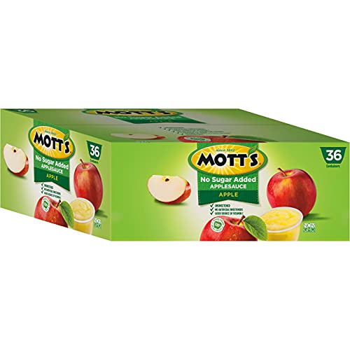 Mott's No Sugar Added Applesauce, 3.9 Ounce Cup, 36 Count Pricepulse