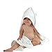 Premium Organic Baby Hooded Towel, 100% NaturaSoft Bamboo (SOFTER Than Cotton), Hypoallergenic Bath Towels With Hood For Newborn Babies & Boys (White & Blue)