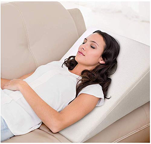 Cloe' Louis Wedge Pillow Orthopaedic Memory Foam Pillow Useful for Acid, Reflux, GERD, Reading, Sofa Rest and Helpful in Respiratory Related Issues as a Position Elevator