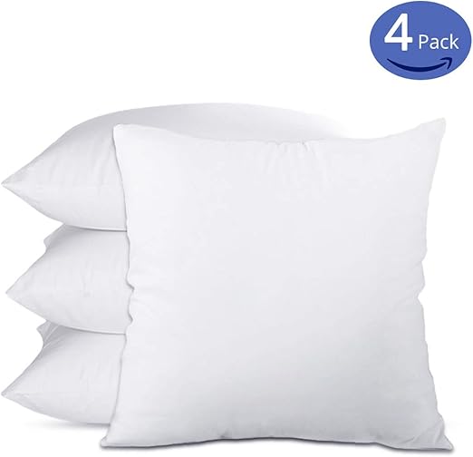 Amazon Com Emolli 18 X 18 Pillow Inserts Set Of 4 Throw Pillow
