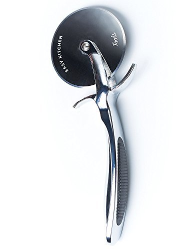 Pizza Cutter Wheel by Easy Kitchen Tools – Sharp Slicer With Thumb Protection, Professional Stainless Steel Pizza Knife