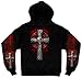 Hot Leathers Celtic Cross Pocket Hoodie (Black, X-Large)