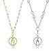 2 Pack ECOHIP Jewelry Cute Lanyard with ID Badge Holder Necklace lanyards for Women