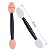 eBoot Disposable Dual Sided Eyeshadow Brush Sponge Tipped Oval Makeup Applicator, 100 Pieces (Black)