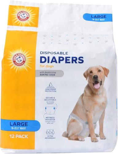 Arm & Hammer for Pets Disposable Female Dog Diapers with Odor Control and Wetne…