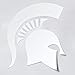 Collegiate NCAA Car Decal Made from Premium Weatherproof Vinyl (Michigan State Spartan Helmet - White)