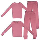 4pc Gildan Kids Premium Thermal Long Underwear Sets Shirts Pants For Girls