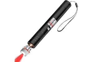 ZUGESIFY Laser Pointer High Power Rechargeable Lazer Pointer, Laser Pen with Long Range Adjustable Focus with Star Cap, Laser Pointer Pen Suitable for Outdoor, Astronomy, Cats Dogs (Red)