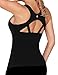 Yogareflex Women's Back Open Active Yoga Running Sports Bult-in Bra Tank Tops