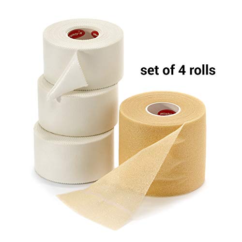 Premium Athletic Tape 3 Cotton Sport Tape + 1 PreWrap Sports tape Set Climbing Tape