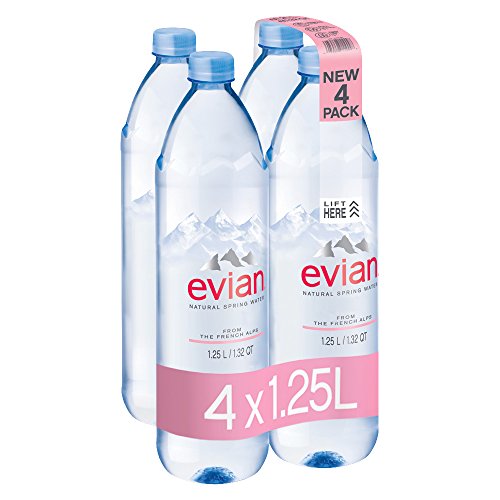 Evian Natural Spring Water, 42.27 Fl Oz, 4 Count