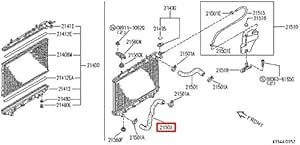 Amazon.com: Infiniti Nissan Genuine EXHAUST COOLING WATER PUMP Radiator