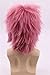 COSPLAZA Cosplay Wig Short Pink Anime Full Hair Synthetic Wigs with Net