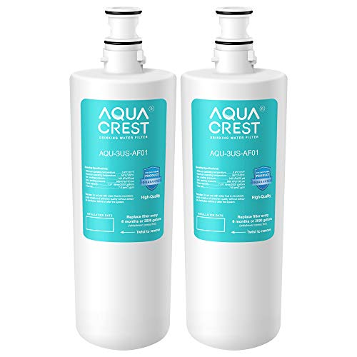 AQUACREST 3US-AF01 Under Sink Water Filter, Compatible with Filtrete Standard 3US-AF01, 3US-AS01, Aqua-Pure AP Easy C-CS-FF, Whirlpool WHCF-SRC, WHCF-SUFC, WHCF-SUF Water Filter (Pack of 2)