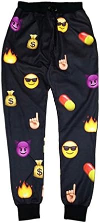 FYI Sweatpants jogging pants black 3D Unisex Hipster Swag emoji clothing XL