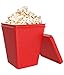 iCooker Microwave Popcorn Popper [Saves Calories] - Premium Quality Silicone Bag - Hot Air Popcorn Better than Machine - Best Popcorn Maker [Red]