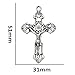 40pcs Silver Plated Peace Cross Charms Pendants Jewelry Making DIY Charm Crafts Handmade 51X31mm (40pcs)