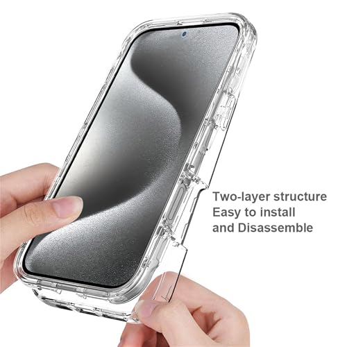 PANXIYUE Case for Reno 12 Pro 5G, 360 Degree Full Body Anti-Shock Case, Silicone TPU Front and Rigid PC Back Case OPPO Reno 12 Pro Case, Transparent