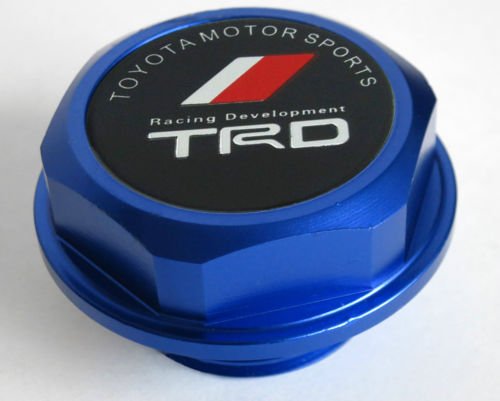 UPC 702029286853, Amooca For Toyota Accessories TRD Billet Screw-on Aluminum Engine Oil Filler Cap Fuel Filler Tank Cover JDM Oil Cap (blue)