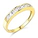 14k Yellow OR White Gold SOLID Channel Set Wedding Band