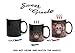 Sweet Gisele | Sugar Skull Mug | Heat Activated | Color Changing Coffee Cup | Floral Pattern Ceramic | Reveals Vivid Colors | Great Novelty Gift | Black | 11 Fl. Oz