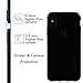 LUVVITT Clarity Back Cover with Light and Slim Flexible TPU Rubber Protection for iPhone Xs/X (2017-2018) - Transparent Black
