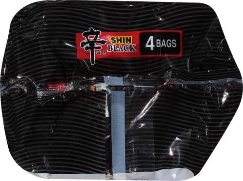 NONGSHIM SHIN RAMYUN BLACK – 4.58 OZ 4 PACKS (MADE IN USA)