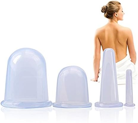 Cupping Therapy - Anti Cellulite Cup Set for Face &amp; Body - Cupping Massage - Cellulite Treatment - Includes 4 Anti-Slip Suction Cups by KOALITY
