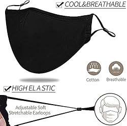 4 Pack Reusable Face_Masks with Adjustable Ear