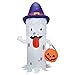 Joiedomi Halloween 5 FT Inflatable Ghost with Pumpkin Candy Pail with Build-in LEDs Blow Up Inflatables for Halloween Party Indoor, Outdoor, Yard, Garden, Lawn Decorations