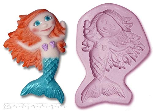 Mermaid Medium Silicone Rubber Craft Cake Decorating Mould Mold