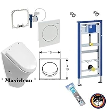 Geberit DuofixBasic Urinal Universal, Komplett-Set, Roca Nexo Urinal Maxiclean