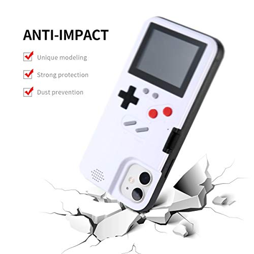 Teepao Gameboy Case for iPhone, Retro 3D Phone Case Game Console with 36 Classic Game, Full Color Display Shockproof Video Game Cover Case, Playable Gameboy Case for iPhone 11, Pink - Thumbnail 2