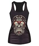 Ninimour- Digital Print Gothic Punk Tank Top Bodysuit