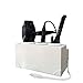 Love Nest White Personal Snake PU Leather Ceramic Countertop Hair Drying Holder Hair Styling Storage Chest Station