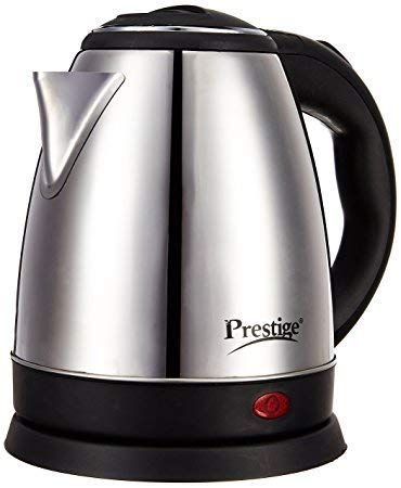PRESTIGE Steel 1.5L Electric Kettle with Concealed Element and Detachable Powerbase,Deep Black