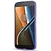J&D Case Compatible for Moto G4 Plus/Moto G4 Case, Drop Protection Slim Cushion Shock Resistant Protective TPU Slim Case for Motorola Moto G4 Plus Bumper Case, Not for Moto G4 Play, Purple