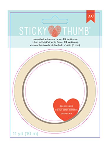 American Crafts 340265 Sticky Thumb Double-Sided Tape, 0.25" x 11 yd