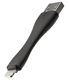 BEWIRED Charge and Sync Lightning to USB Tiny Cable (Apple MFi Certified), Black, 3 Inch