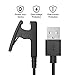 MoKo Charger Compatible with Garmin Forerunner 235/35/35J/64/230/630/645/645 Music/735XT/Vivomove HR/Approach S20/G10/Lily Smart Watch, USB Data Sync Charge Cradle Dock Clip Charging Cable - Black