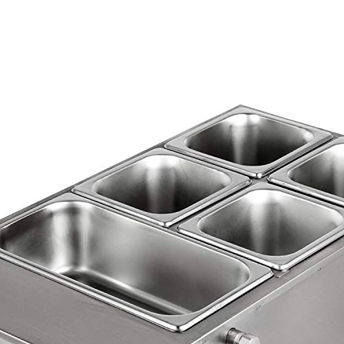ALDKitchen Chocolate Melting Machine & Warming with Five Tanks | Stainless Steel 110V Choco Melter for Home or Bakery Use with Manual Control (5 Tanks) (5 Tanks)
