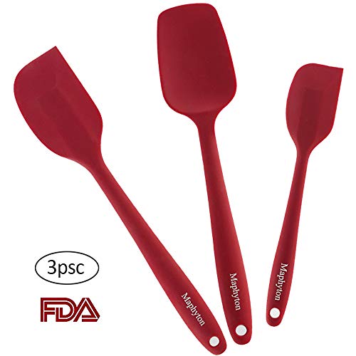 Silicone Spatula Set, Non-Stick Heat-Resistant Rubber Spatula With Seamless Design By Maphyton